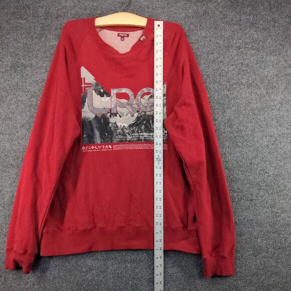 Lifted Research Group Sweatshirt Mens Size L Red Graphic Logo Pullover - Picture 4 of 13